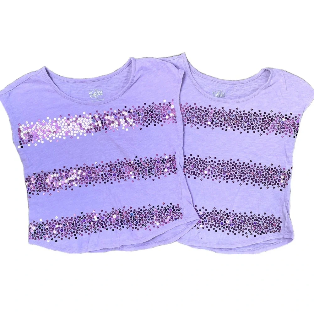 TWINS * SISTERS * BFFs * Matching sequin shirts Justice Girls size 10